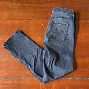 MOTHER Jeans Dazzler Ankle Faded Black Size 28